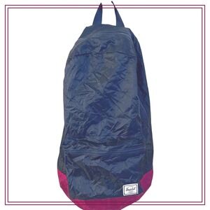 Herschel Supply Co Packable Daypack Backpack Navy Red Lightweight Foldable